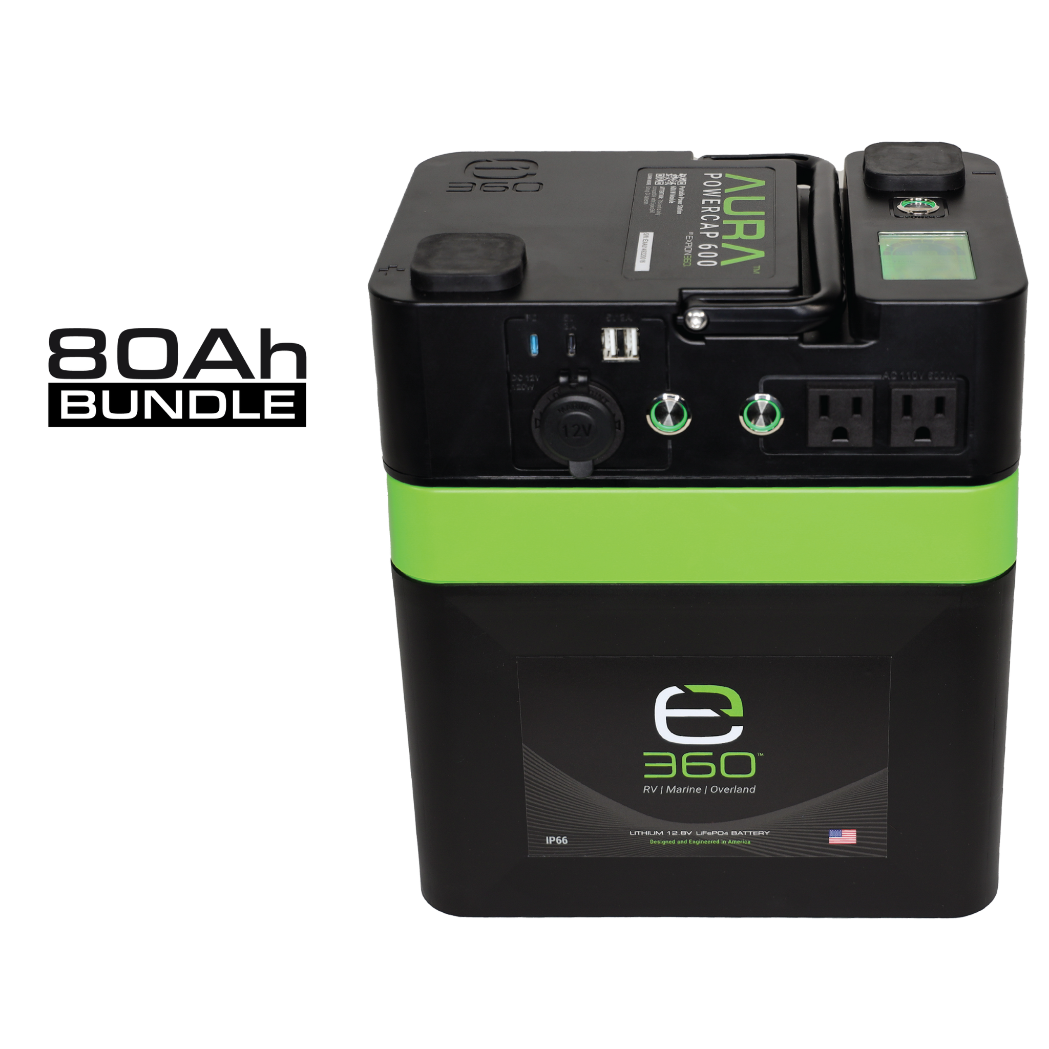 80Ah AURA Powercap 600W Inverter Power System – Expion360