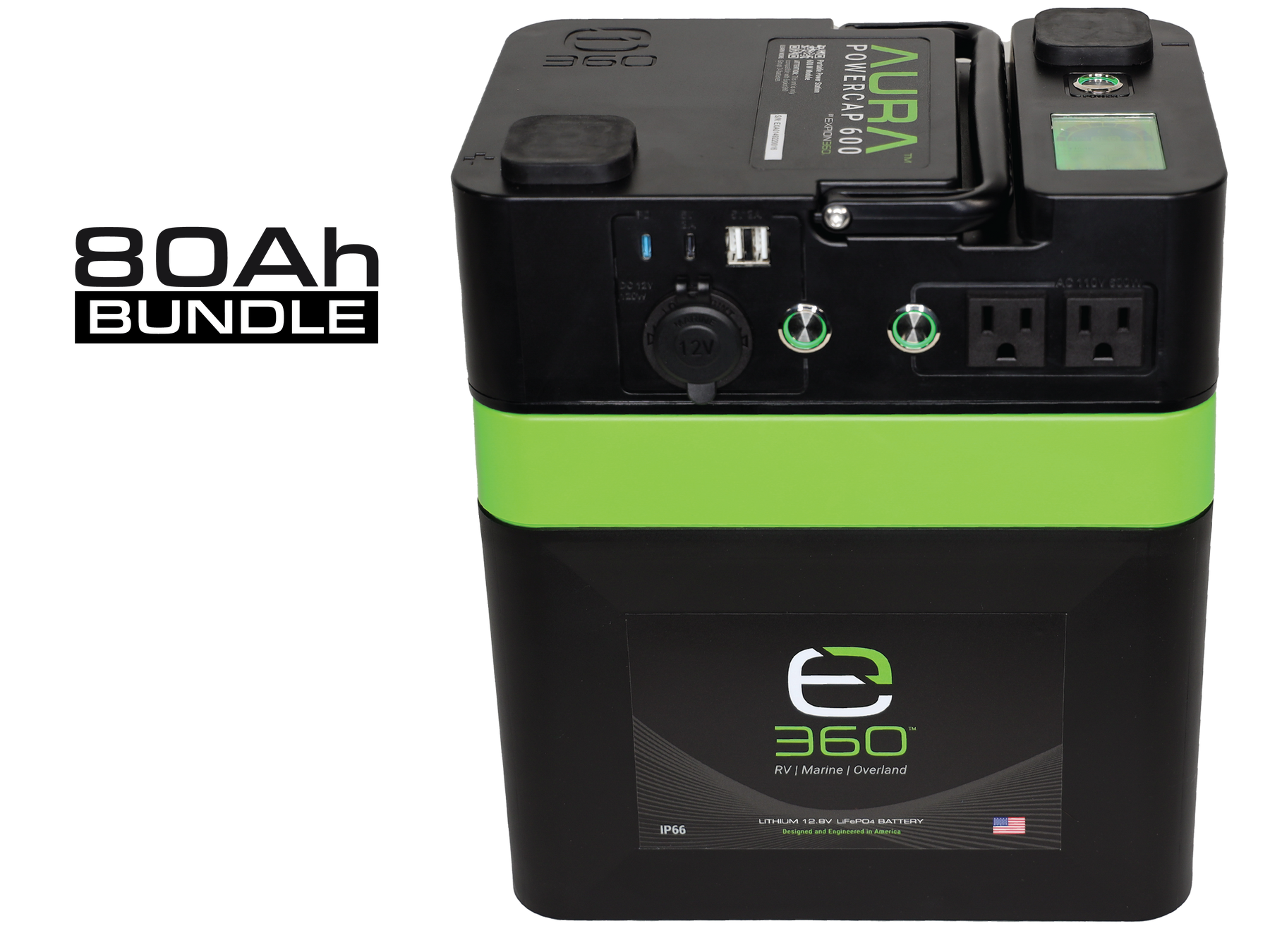 80Ah AURA Powercap 600W Inverter Bundle