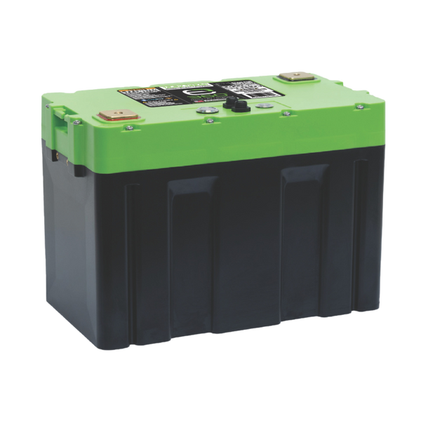 Expion360 12V 132Ah High-Density LiFePO4 Lithium Battery, Group 27 footprint with Bluetooth and VHC heating.