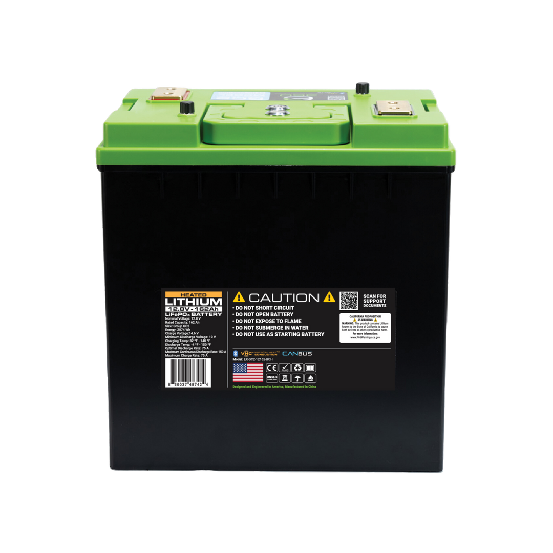 12V 162Ah LiFePO4 Lithium Battery – GC2, Bluetooth & Heated | Expion360