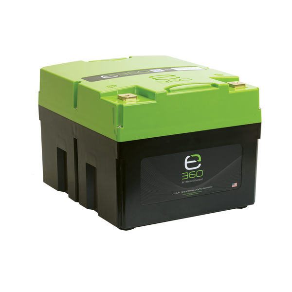 Expion360 12V 368Ah EX1 Extreme Density LiFePO4 Lithium Battery with integrated Bluetooth monitoring.