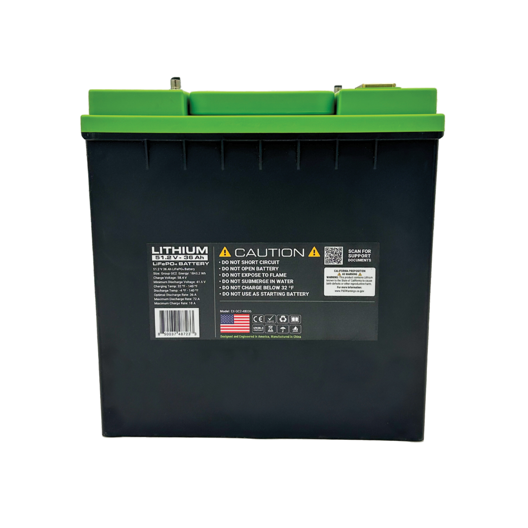 48V 36Ah GC2 LiFePO4 Lithium Battery - Bluetooth | Expion360 48V 36Ah GC2 LiFePO4 Lithium Battery - Bluetooth | Expion360